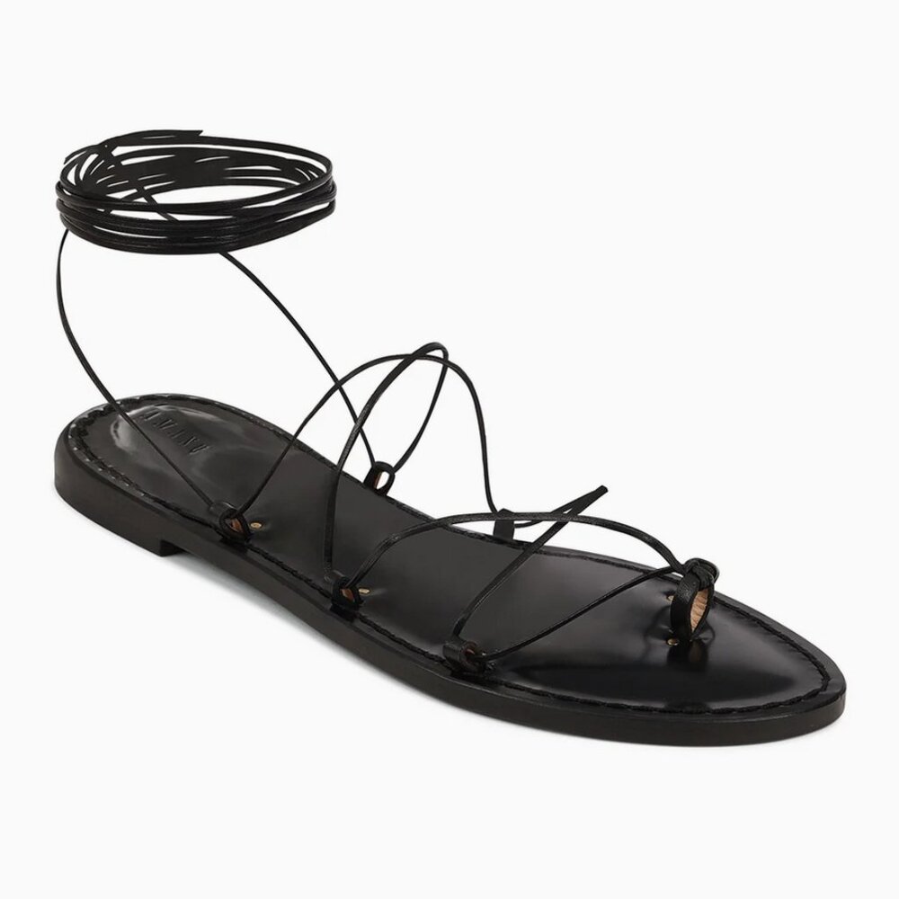 Elegant Black Strappy Sandals - Picture 5 of 8